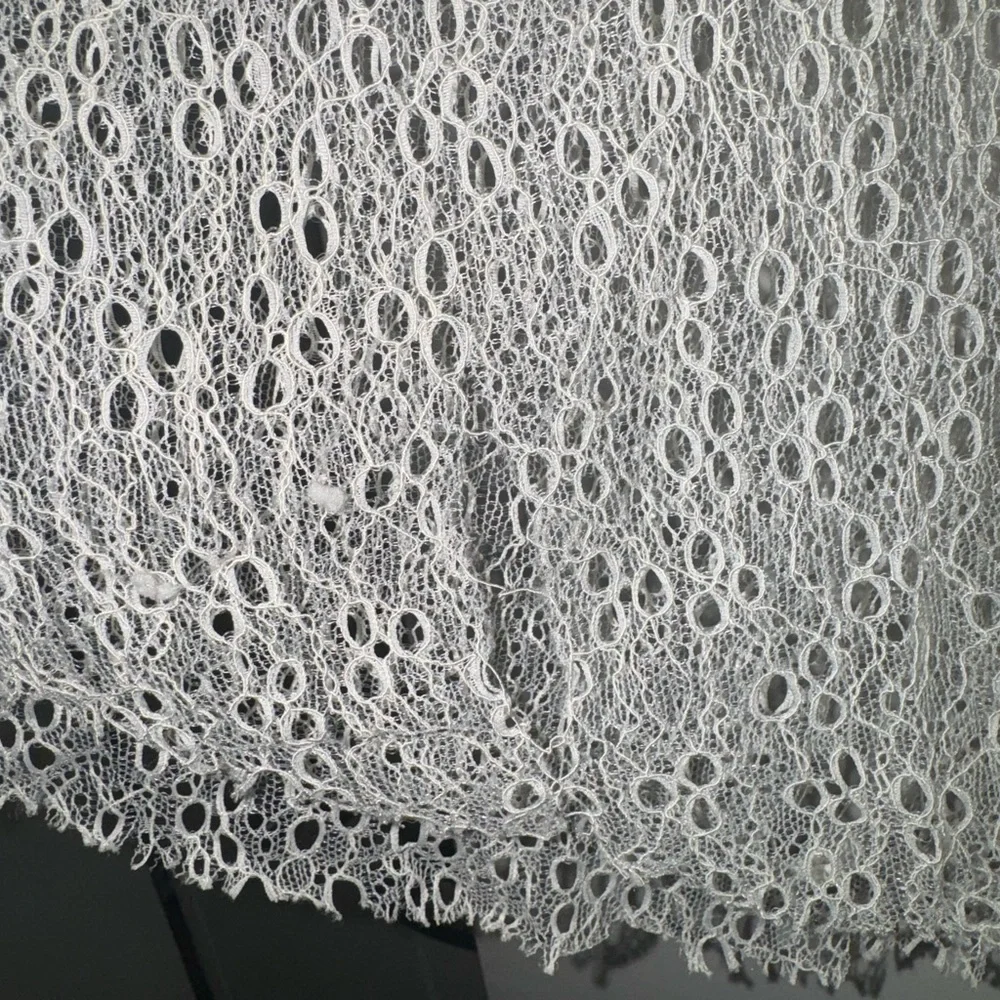 Free People Cream Lace High Waist Hot Shorts Sheer Skirt Size 4 Culottes - Picture 7 of 8